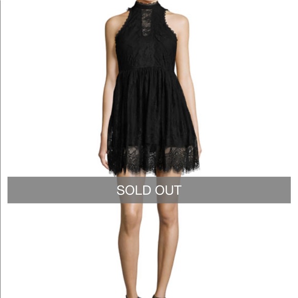 On The Road Dresses & Skirts - Neiman Marcus On the Road Black Lace Halter Dress